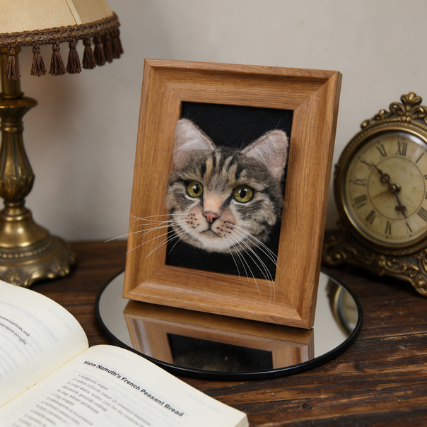 Framed Pet Portrait · Cat